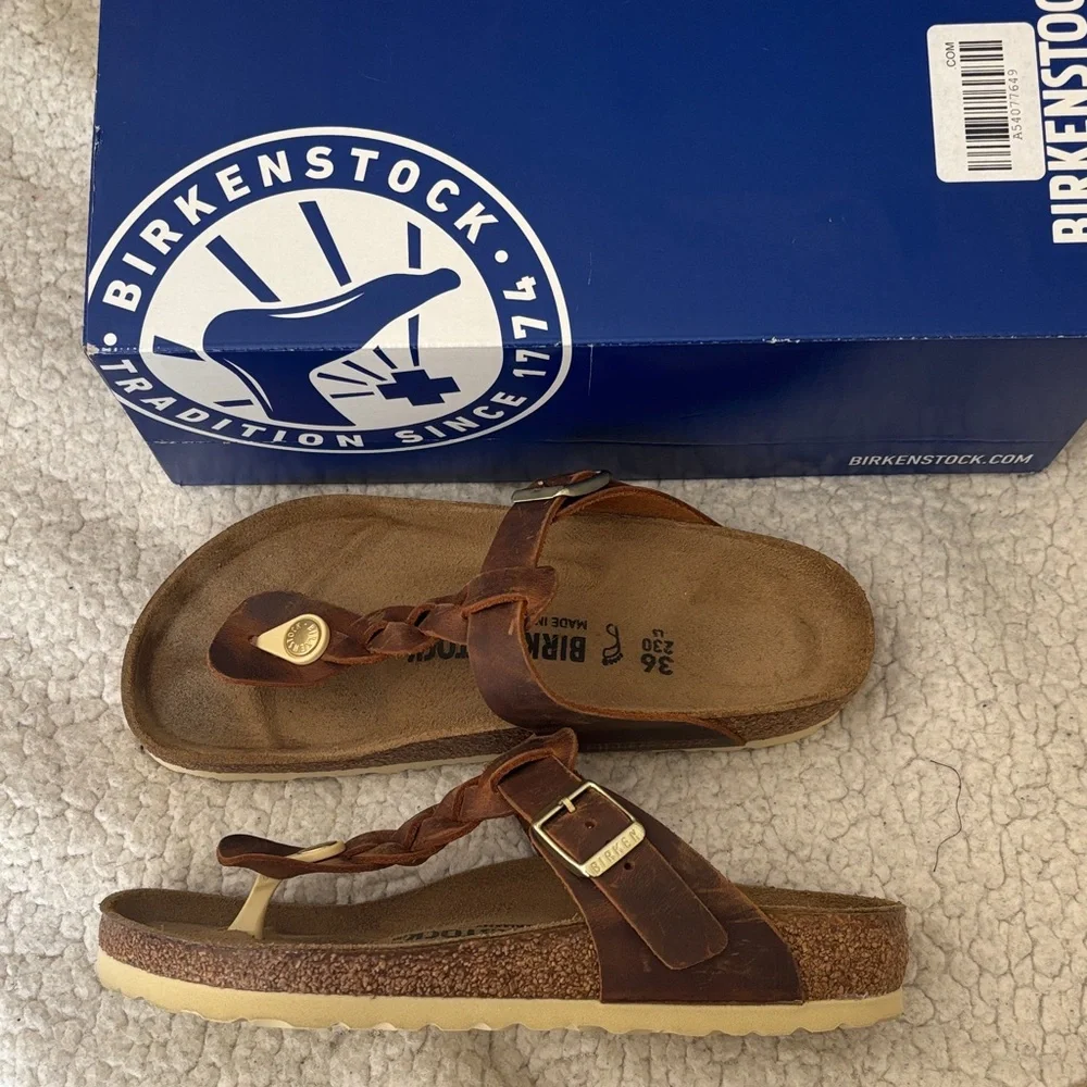 Birkenstock Dark Brown Thong Sandals - Picture 3 of 3